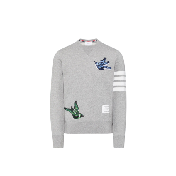 루프백 버드 패치 4-바 스웨트셔츠