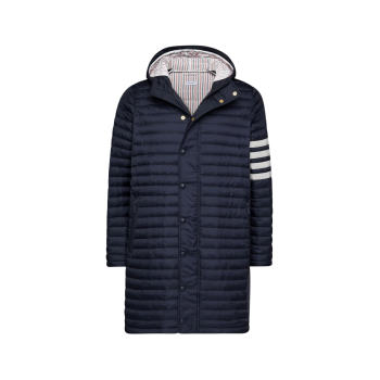 매트 나일론 다운 필 퀼팅 4-바 코트