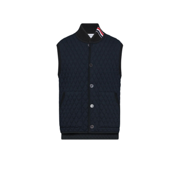 메리노 울 인타르시아 자카드 워크 베스트