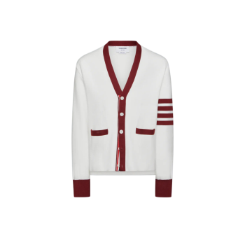 밀라노 스티치 4-바 브이넥 럭비 핏 카디건