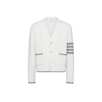 밀라노 스티치 메리노 울 4-바 브이넥 카디건