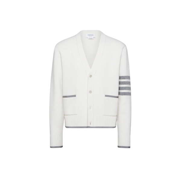 밀라노 스티치 메리노 울 4-바 브이넥 카디건