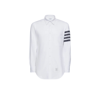 솔리드 옥스포드 4-바 포인트 칼라 셔츠