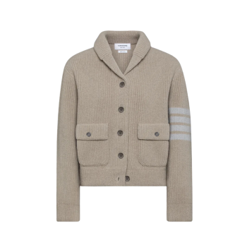 보일드 메리노 울 4-바 봄버 재킷