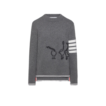 파인 메리노 인타르시아 기스 4-바 풀오버