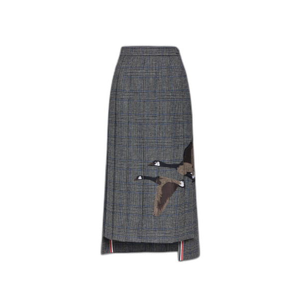 프린스 오브 웨일즈 헌팅 트위드 플라잉 기스 플리츠 스커트