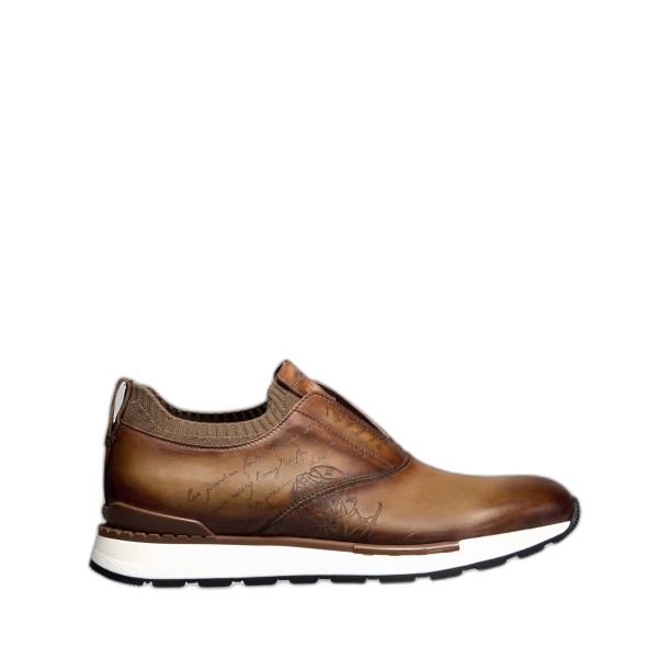 패스트 트랙 스크리토 레더 & 니트 슬립 온 스니커즈