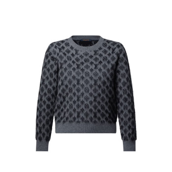 브러시드 모노그램 풀오버