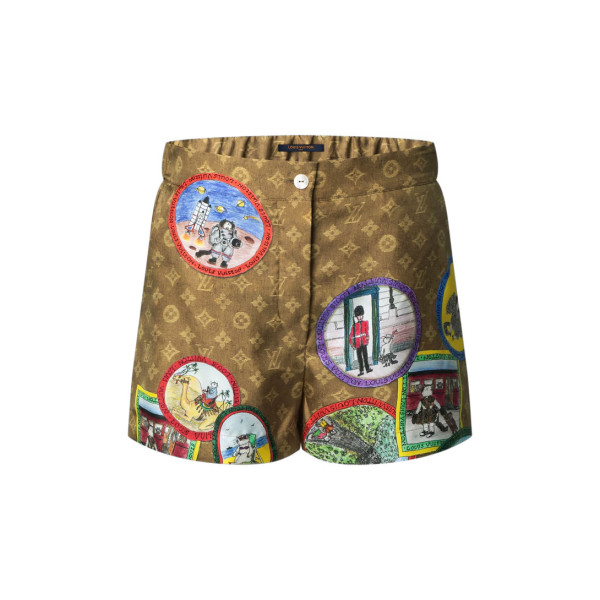 모노그램 캣 스탬프 쇼츠