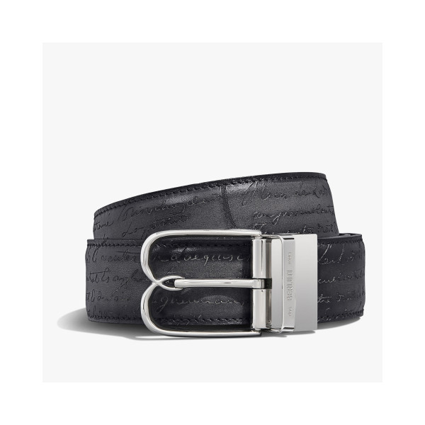 B 볼루테 스크리토 레더 35mm 리버시블 벨트 네이비 양면