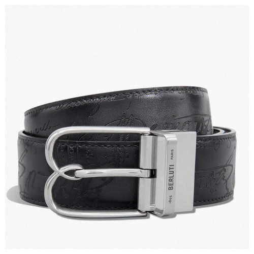 B 볼루테 스크리토 레더 35mm 리버시블 벨트 블랙