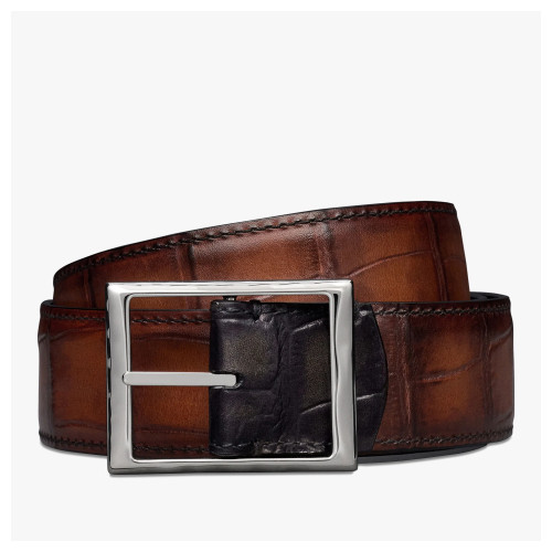 클래식 엘리게이터 레더 35mm 리버시블 벨트