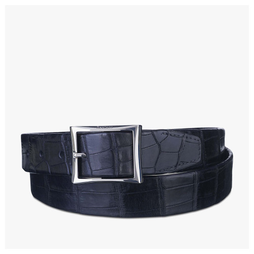 클래식 엘리게이터 레더 벨트 - 35mm 