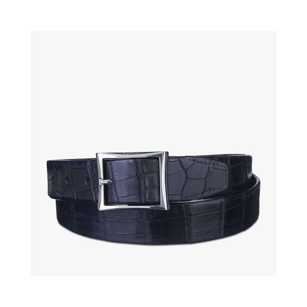 클래식 엘리게이터 레더 벨트 - 35mm 