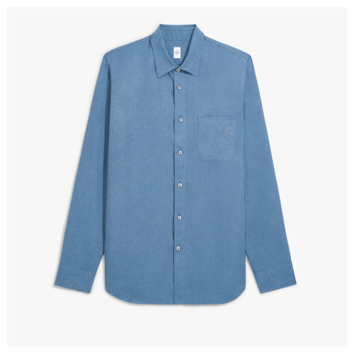 릴렉스 린넨 스크리토 포켓 셔츠