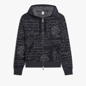 클래식 스크리토 집업 후디