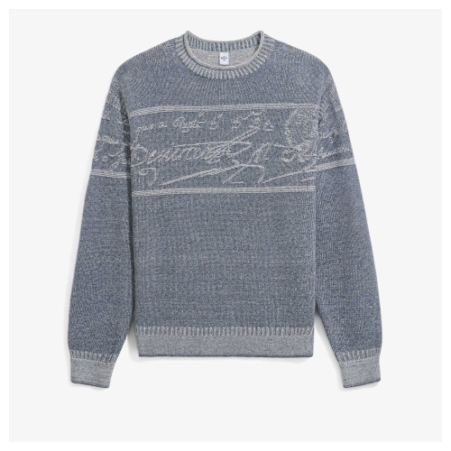 텍스처 자카드 스크리토 점퍼