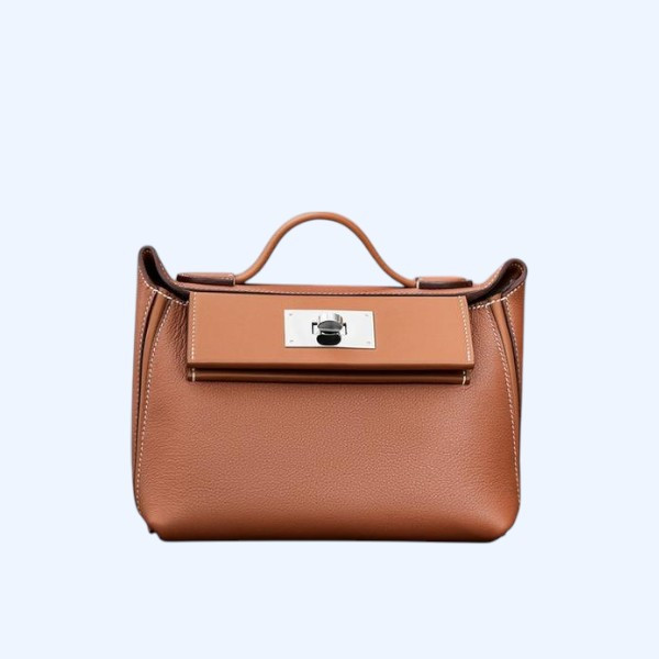 에르메스 2424 미니 백 브라운 팔라듐 하드웨어