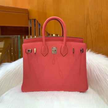 에르메스 버킨 25 르투르네 립스틱 핑크 실버 하드웨어