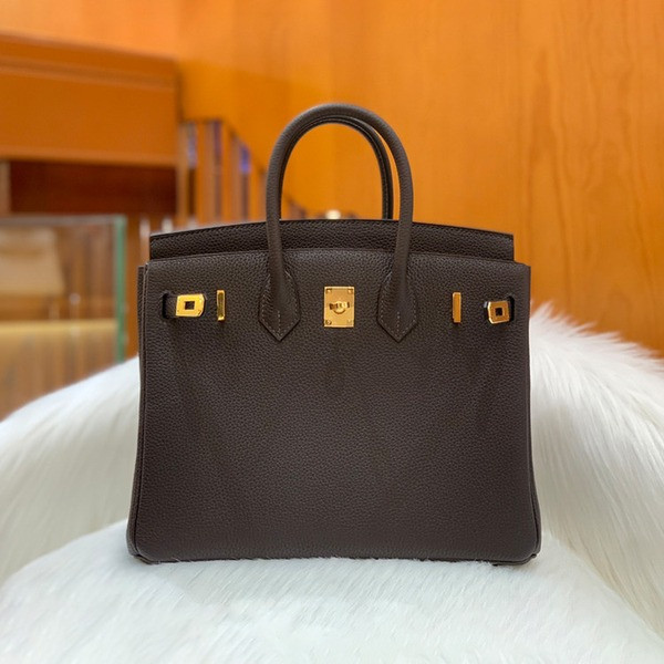 에르메스 버킨 25 르투르네 초코 브라운 골드 하드웨어