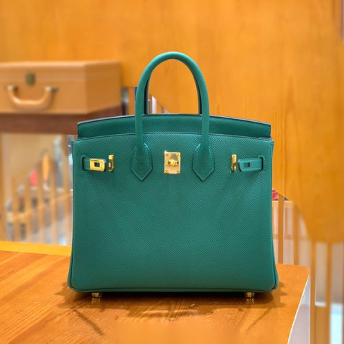 에르메스 버킨 25 르투르네 말라카이트 그린 골드 하드웨어