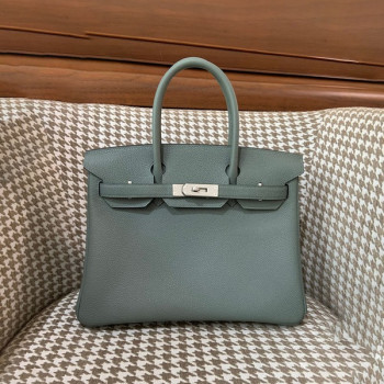 에르메스 버킨 30 르투르네 아몬드 그린 실버 하드웨어