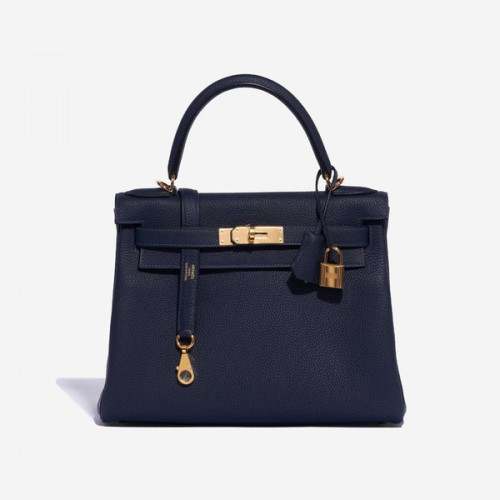 에르메스 켈리 28 르투르네 blue nuit 골드 하드웨어
