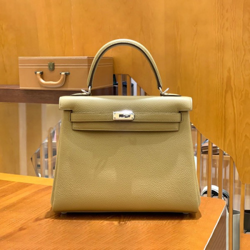 에르메스 켈리 25 르투르네 비스킷 실버 하드웨어