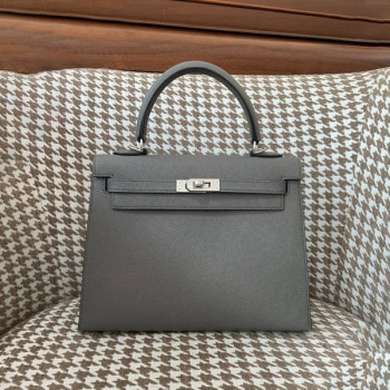 에르메스 켈리 25 셀리에 그레이 실버 하드웨어