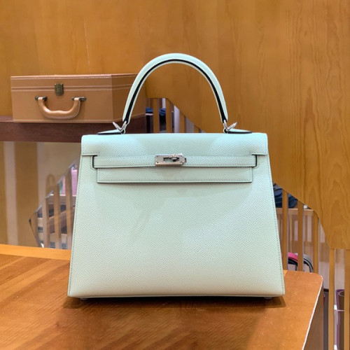 에르메스 켈리 25 셀리에 버블 그린 실버 하드웨어