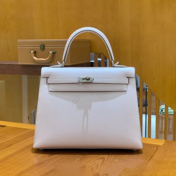 에르메스 켈리 25 셀리에 판타지 퍼프 실버 하드웨어