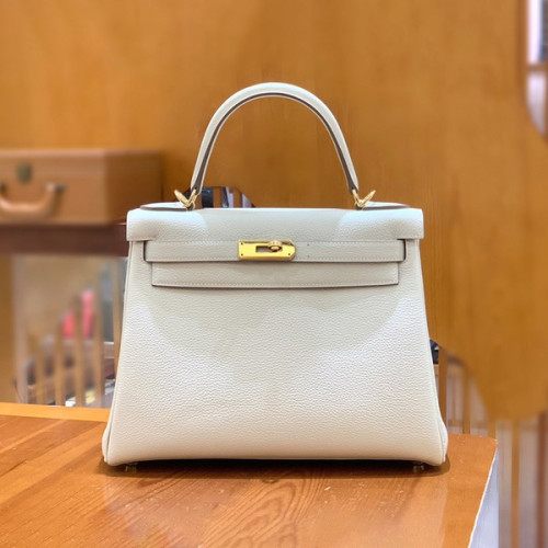 에르메스 켈리 28 르투르네 밀크 쉐이크 골드 하드웨어