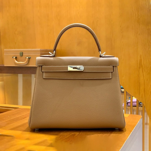 에르메스 켈리 28 르투르네 골드 브라운 실버 하드웨어