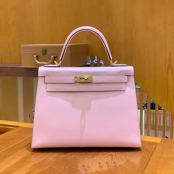 에르메스 켈리 28 셀리에 체리 블라썸 골드 하드웨어