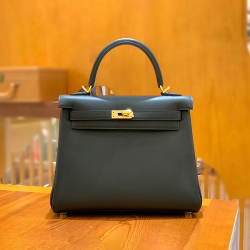 에르메스 켈리 25 르투르네 스위프트 블랙 골드 하드웨어