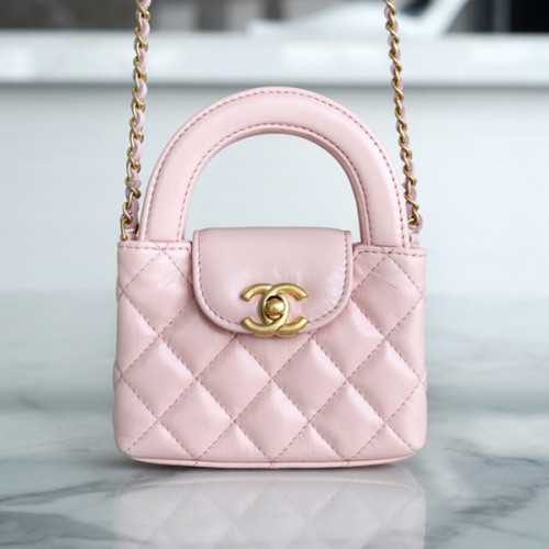샤넬 23FW 켈리백 미니 핑크 금장 AS4416