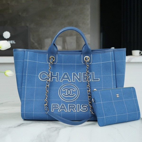 샤넬 맥시 쇼핑백 블루