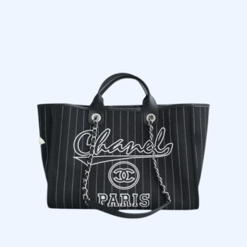 샤넬 맥시 쇼핑백 블랙(실버)