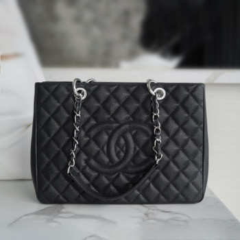 샤넬 GST 그랜드 샤핑 토트백 캐비어 은장