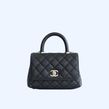 샤넬 코코핸들 블랙 미니 캐비어