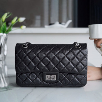 샤넬 2.55 플랩백 미디엄 빈티지 실버 A37586