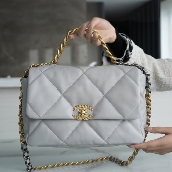 샤넬 19백 라지 골드 체인 램스킨 