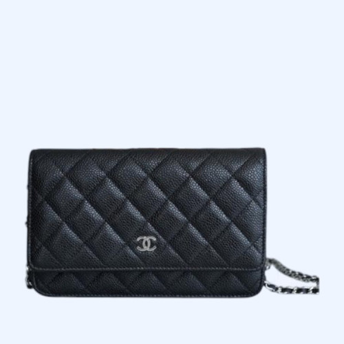 샤넬 클래식 WOC 블랙 은장 캐비어