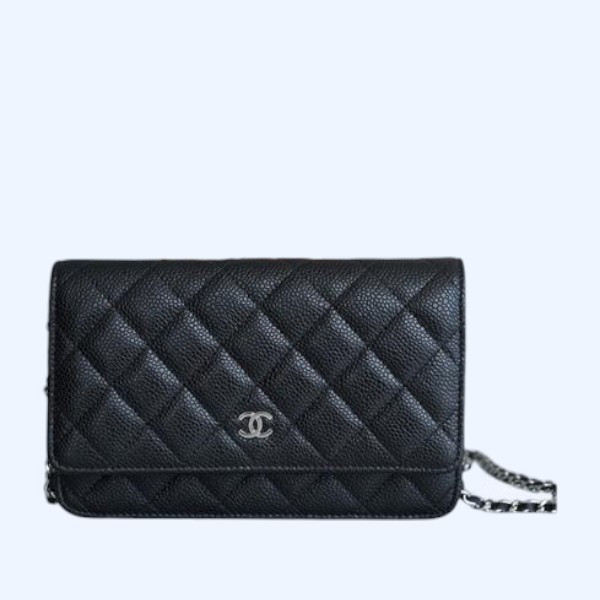 샤넬 클래식 WOC 블랙 은장 캐비어