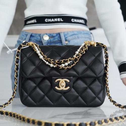 샤넬 클래식 더블 체인 숄더백 