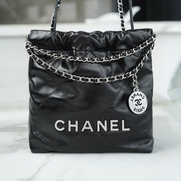 샤넬 22백 미니 블랙 은장