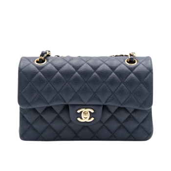 샤넬 클래식 스몰 네이비 금장 캐비어