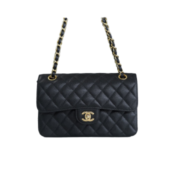 샤넬 클래식 스몰 블랙 금장 캐비어