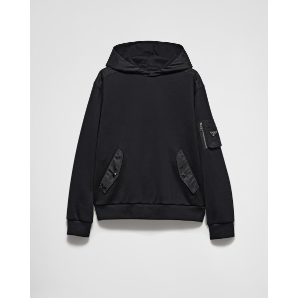 코튼 플리스 및 리나일론 후디