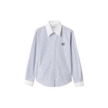 스트라이프 포플린 셔츠
